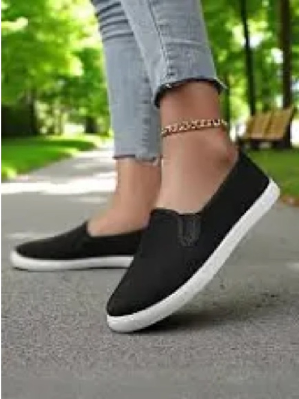 Keds Black Canvas Slip On Sneakers Size 9